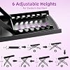 Pedicure Foot Rest, 6 Heights Adjustable Foot Stool, Metal Foldable Non-Slip Stand for Home and Salon Use Pedicure Station, Ideal Pedi Stool for Nail Tech or Guitar Foot Stool Black