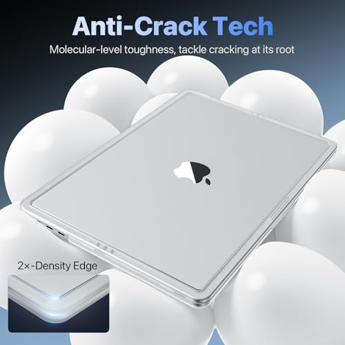 Image of Soonjet for MacBook Air 15 inch Case M5 M4 M3 M2 2026-2023 | Anti Crack Upgrade | Matte Protective Hard Shell Laptop Cover | Frost Clear