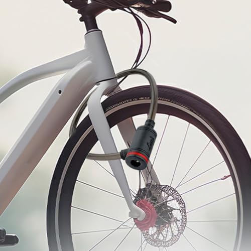 Image of Premium Heavy Duty Steel Cable Lock - 50cm Length, 7mm Thickness, Key Lock with 2 Keys - for Bikes, Cycles, Helmets, Scooters, Gates (Pack of 1)