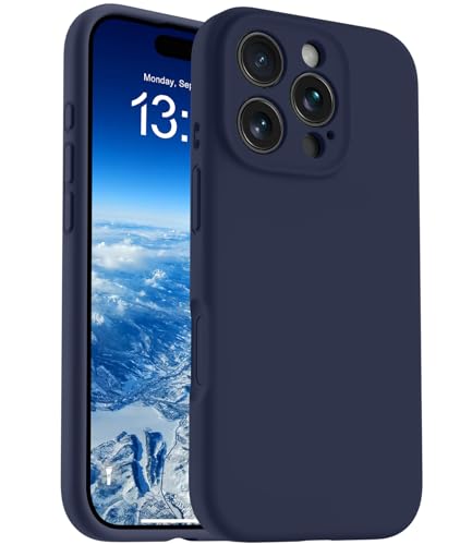 Coque silicone liquide iPhone 16 Pro compatible Magsafe protection microfibre