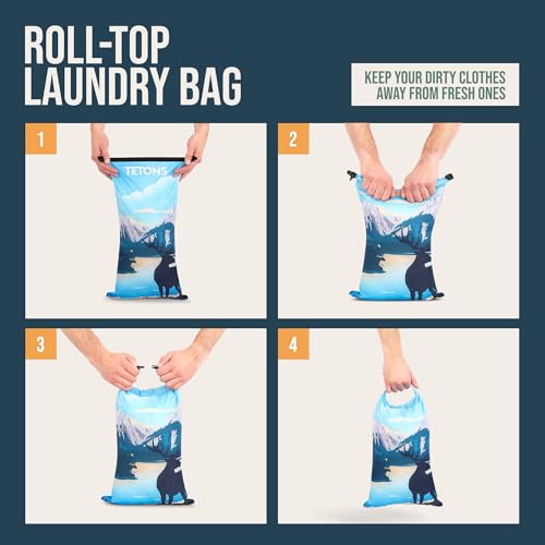 Image of Compression Packing Cubes Set for Carryon Suitcases- Lightweight, Durable Clothes Organizer, National Park, 6 Piece, Compression Packing Cubes