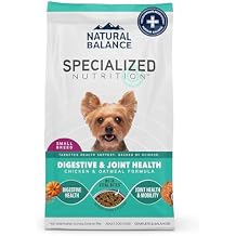 Natural Balance Specialized Nutrition Dry Dog Food with Chicken and Oatmeal for Dogs, Small Breed Digestive & Joint Health, Natural Ingredients with Added Vitamins & Minerals - 3.5 lbs