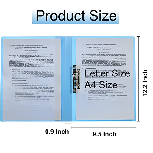 Acocony Fichário sem perfuração com grampo, tamanho carta, fichário sem perfuração, 21 x 27 cm, capa