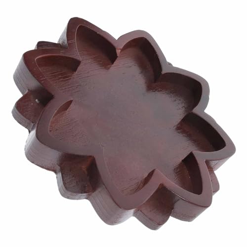 Bandeja decorativa de madera loto almacenamiento pulseras accesorios dormitorio 2