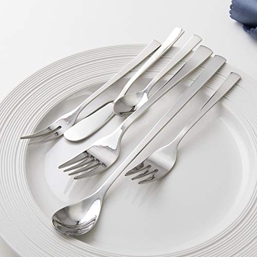 Juego de Cubiertos de Plata, 3/12/18/24/30/36 Piezas, Cubiertos de Acero Inoxidable para Restaurante, Cuchillo y Tenedor para Carne, vajilla para el hogar, Hotel, cubiert