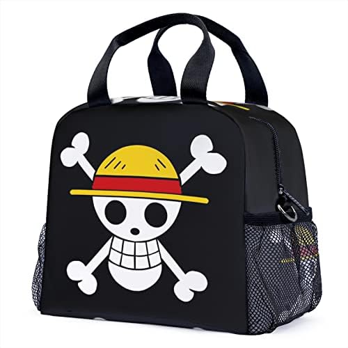 ZLCMMF Anime Lunch Bag Reusable Durable Cartoon Lunch Box Portable Lunch Pail for Men Women Work Hiking Picnic