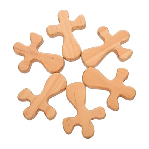 POPETPOP 6pezzi Croce in Legno Piccola Croci Tascabili Fatte Mano Croce Battesimale Portatile in Miniatura da Collezione Spirituale Cristiana Ornamento Religioso in Legno
