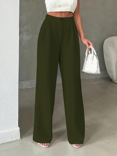 Image of Toochki Trousers for Woman Pants Women's Formal Office Korean | Black Track Pant | Straight | Cotton Spandex Stretchable Trouser | High-Waisted Bottom Wear