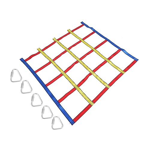 Kisangel 1 Set Climbing Net Colorful Physical Training for Durable Rope Design for Strength Coordination Creative Adventure Ladder for Fun