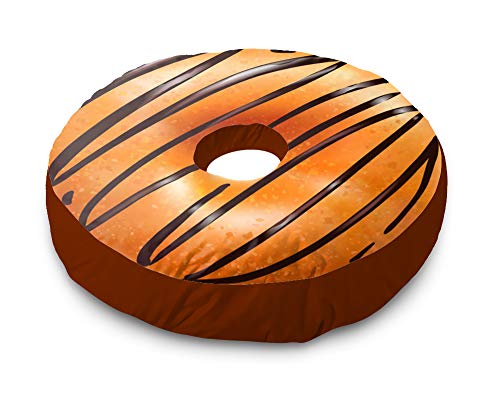 Image of Kesar Enterprises Donut /Doughnut Cushion /Pillow | Velvet Fabric|Birthday Gifts | Soft Toys | Suitable for Wheelchair, Car Seat, Home or Office for Kids Cushion | Size 14x14 inches