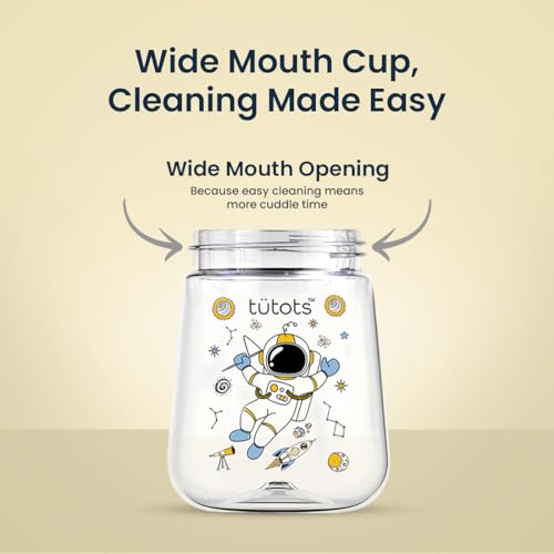Image of tutots 360 Spill-Proof Sipper Cup with Handles, BPA Free, Leak-Proof, Easy Grip Toddler Drinking Cup (12+ Months) (Yellow + Blue)