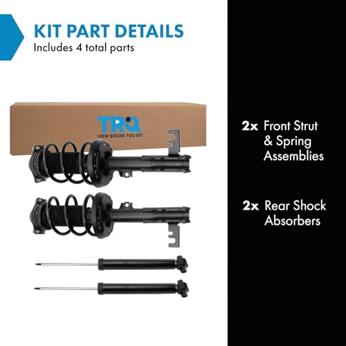 Image of TRQ Front and Rear Complete Strut Assembly & Shock Absorber Kit Complete Strut & Coil Spring Assembly Compatible with 2017-2020 Buick Envision