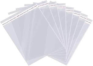 Ericotry 100 Pcs Clear Cellophane Bags Food Grade Durable Self Seal Cellophane Bags for Food, Clothes, Artwork, Documents 34x44cm