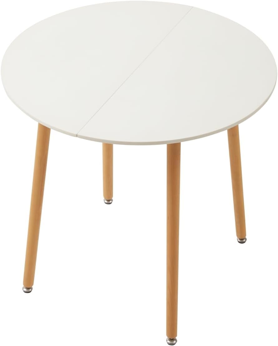Set di Mobili per Sala da Pranzo, Set da Pranzo da 5 Pezzi con 1 Tavolo da Pranzo Rotondo e 4 Sedie da Pranzo, Ideale per Cucina, Sala da pranzo, Soggiorno, Ufficio (Marrone)