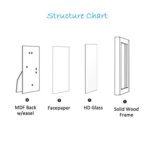 Atobart 8X10 Set Of 6 Oak Wood Picture Frame Solid Wooden Photo Frame Natural Wood Color Frames With Real Glass For Wall Mounting Or Tabletop Living Room Bedroom Home Decor #TOP6