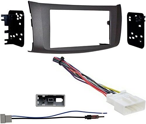 Metra 95-7618G Gray Dash Kit + Harness + Antenna Adapter for 13-up Nissan Sentra