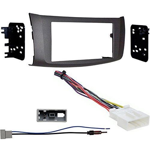 Metra 95-7618G Gray Dash Kit + Harness + Antenna Adapter for 13-up Nissan Sentra