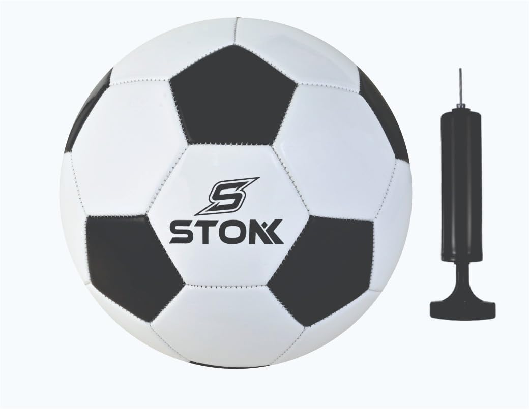 Balón de fútbol para entrenamiento y nivel de entrada, tamaños 345 con bomba, tamaño y peso oficiales, fútbol de PVC duradero para juego en