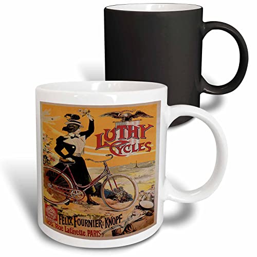 3dRose Luthy Cycles Paris France Vintage 11oz Magic Transforming Mug