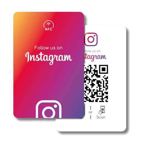 Image of Instagram NFC Card | Along with QR Code | Boost Instagram with Tap or Scan | Pre-Configured PVC Card | With Dashbboard