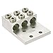 Panduit LAM3LD1000-121Y Three Barrel Lug, Four Hole, 500 kcmil - 1000 kcmil Conductor Size Range, 1/2" Stud Hole Size, 1.75" Stud Hole Spacing, 1/2" Hex Size, 0.56" Tongue Thickness, 5.27" Width, 1.88" Overall Height, 6.19" Overall Length