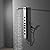 BWE Shower Panel Tower System 304 Stainless Steel, Shower Panels System with Adjustable Rainfall Shower Head, 4 Body Massage Jets and Handheld Shower, Brushed Stainless Steel