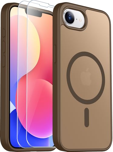 SPIDERCASE Magnetic for iPhone 17e Case for iPhone 16e Case,Brown
