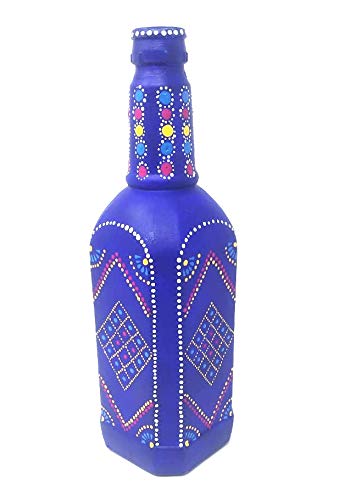 Excel Impex Insej Decorative Bottle Art with Mandala Design, Decorative Bottle Art for Home Decor, Decorative Bottle for Home Decor, Wine Bottle Art