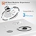addlon Ceiling Fans with Lights and Remote, 20'' Low Profile Ceiling Fans, 3000-6000K Dimmable Modern Flush Mount LED Fan Light, Fandelier Ceiling Fan for Bedroom, Kitchen, Living Room, Black