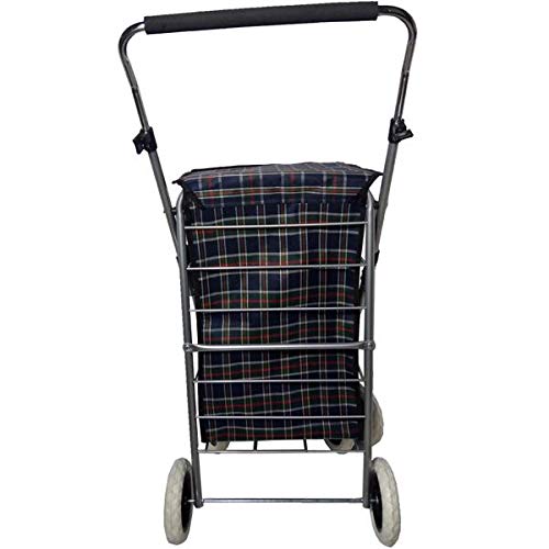 Chariot De Courses Pliable 6 Roues 60 L - Vert - Grand Modèle Léger Et Stable Avec Poignée Réglable 2021