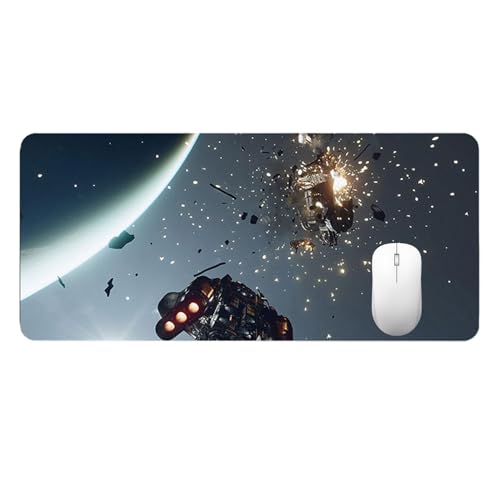 Tapis de jeu pour bureau XXL en caoutchouc antidérapant pour PC portable