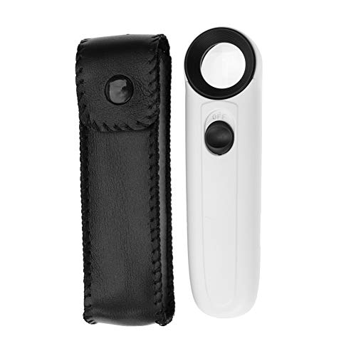 40X Magnifying Glass with LED Light Handheld Illuminated Loupe for Jewelry Inspection Skin Care and Circuit Board Repair