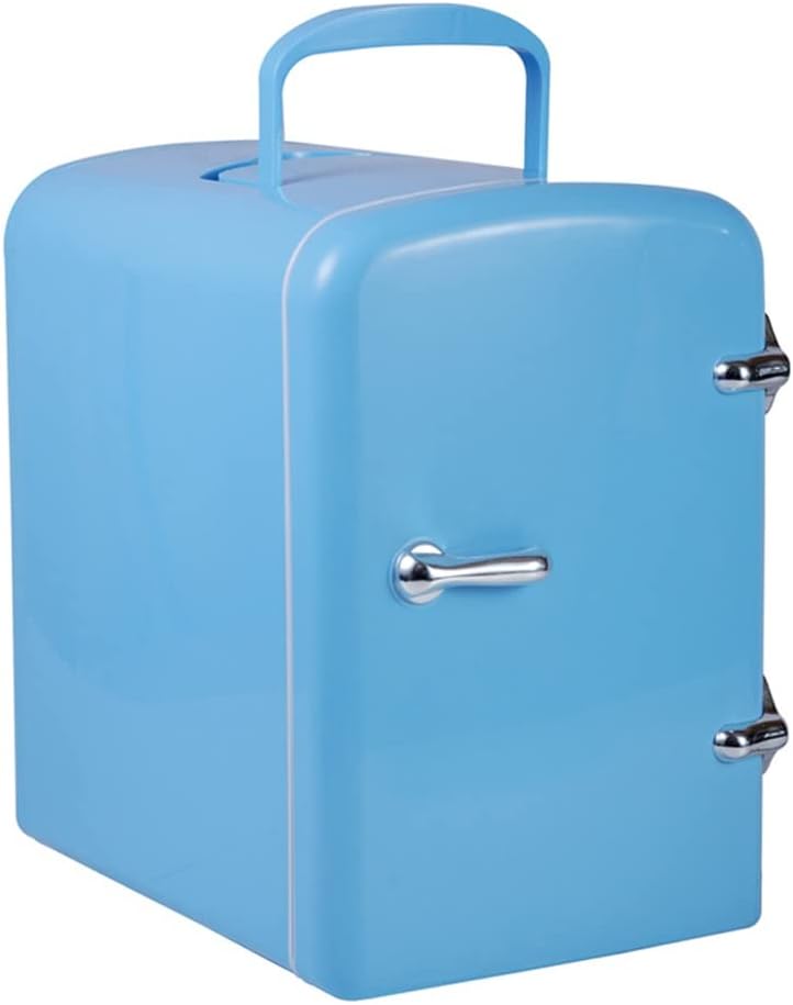 Car Fridge 4L Mini Refrigerator Fruit Drink Cooler and Heater Food Freezer for Travel Energy Save Electrical Appliances(Blue)