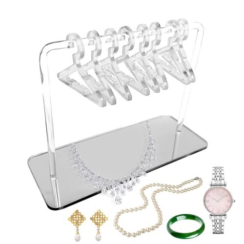 TROONZ Appendiabiti per Orecchini con grucce | Portaorecchini in Acrilico con 8 Ganci Appendiabiti | Organizzatore Porta Orecchini per mostre Personali al Dettaglio, espositori