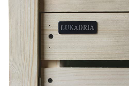 Lukadria Afvalcontainerbox, 2 containers, 120 liter, Hamburg, afvalcontainerafdekking, hout, natuur, met achterwand - Afbeelding 6