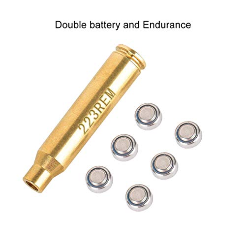 Laser Bore Sight Cal Red Dot Boresighter 223 5.56Mm Laser Sight Rem Gauge With 6 Batteries #TOP4