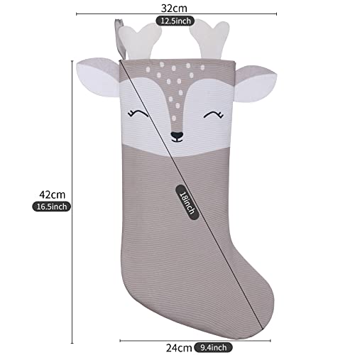 SIRIPHUM Christmas Stockings Set of 4 Gift & Treat Bags,Cute Xmas Stockings for Fireplace Hanging Christmas Decorations and Party Decor