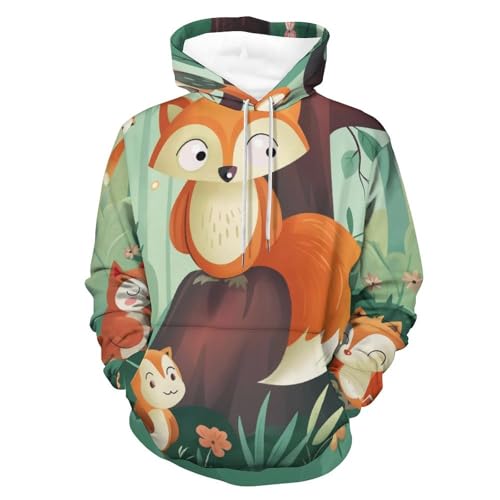 Sweatshirt renard et hibou idéal pour vos moments de détente en forêt