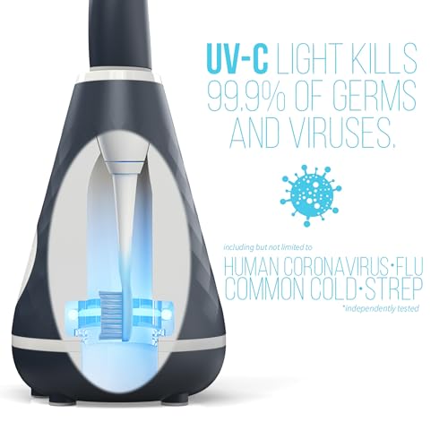 Image of Tao Clean UV Sanitizing Sonic Toothbrush and Cleaning Station, Electric Toothbrush, Dual Speed Setting, Midnight Blue