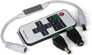 LED Strip Controller RF Remote Control (with Pairing Function) 5.5mm x 2.1mm DC Jack Connector DC 5V-24V 12A Receiver forSingle Colour LED Strip 5050 3528 2835 5630