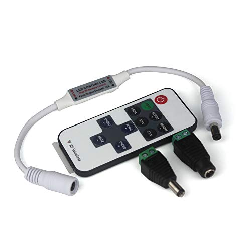 Taikuwu Monochrome LED Bande Contrôleur DC 12V-24V Mini contrôleur LED avec télécommande RF pour SMD 5050 3528 2835 5630 Single Color LED Strip Ruban LED