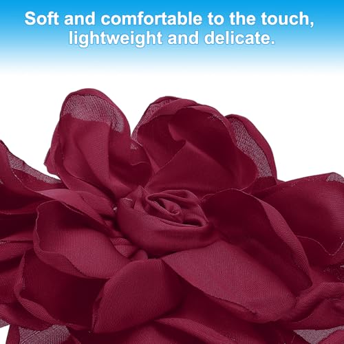 Image of PATIKIL Rose Flower Hair Clips, Fabric Brooch Pins for Women Wedding Party Dance Dress Clothes Accessories Valentine's Day Gifts