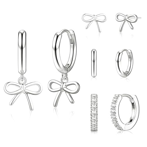 Image of Small Gold Huggie Hoop Earrings Set for Women Men Hypoallergenic 14K Plated Stack Cartilage Earrings, Sterling Silver Multiple Piercing Lightweight Mini Thin Cute Dainty Trendy Jewelry Gifts for Women