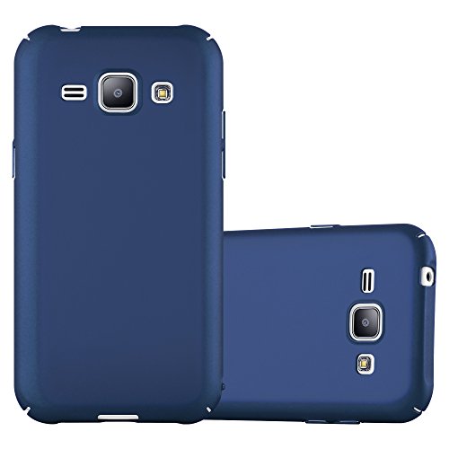 Cadorabo Metal Blue Shockproof Case for Samsung Galaxy J1 2015 #TOP24