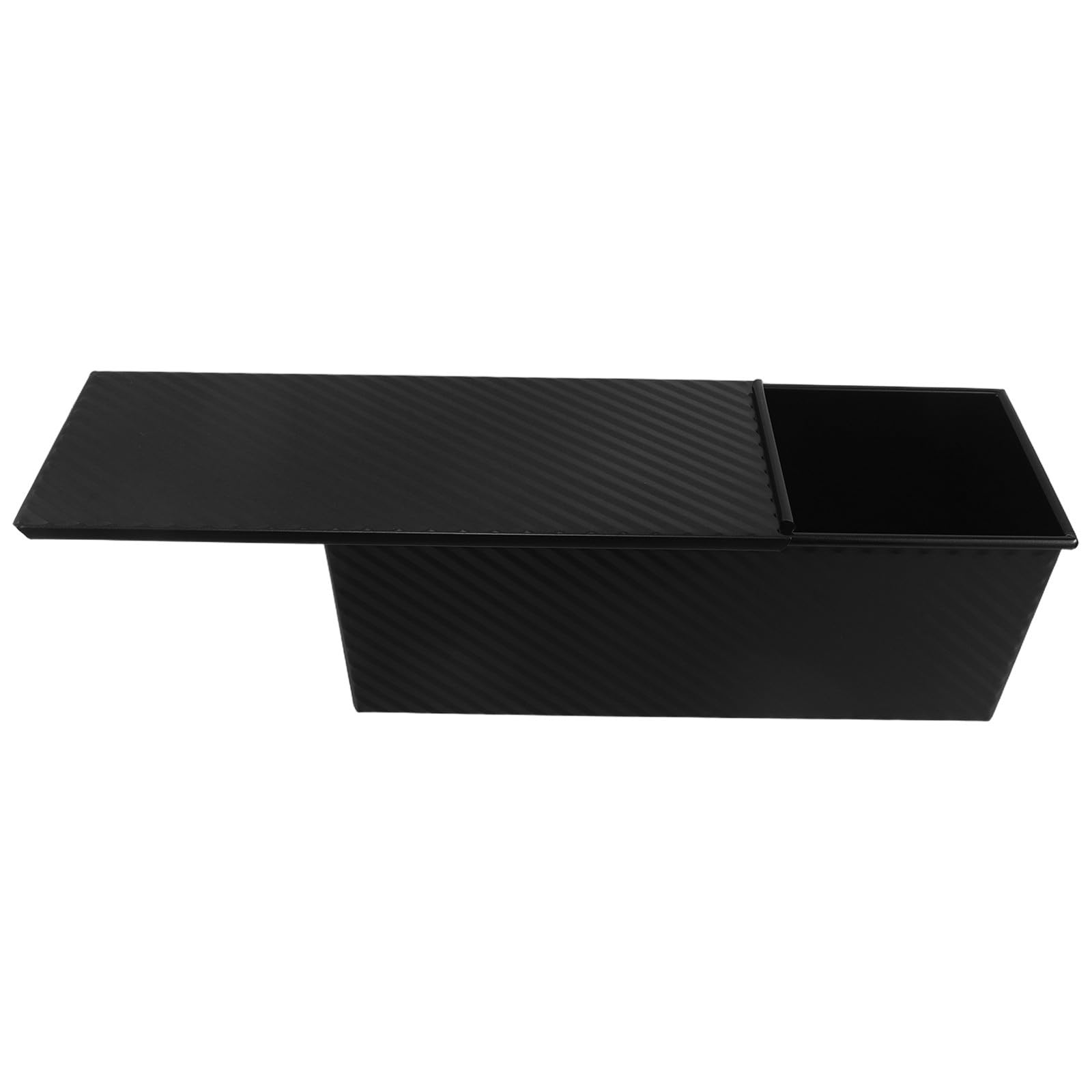Moule à Toast Rectangulaire avec Couvercle, Acier au Carbone, Noir