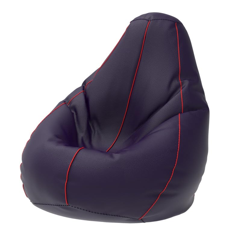 Image of Biggie Bean Bag with Beans Filled 6XL- Official: Bailey & Bakers Bean Bags - Max User Height : 6-6.5 Ft. - Weight : 99-110 Kgs(Model: Indigo Red)