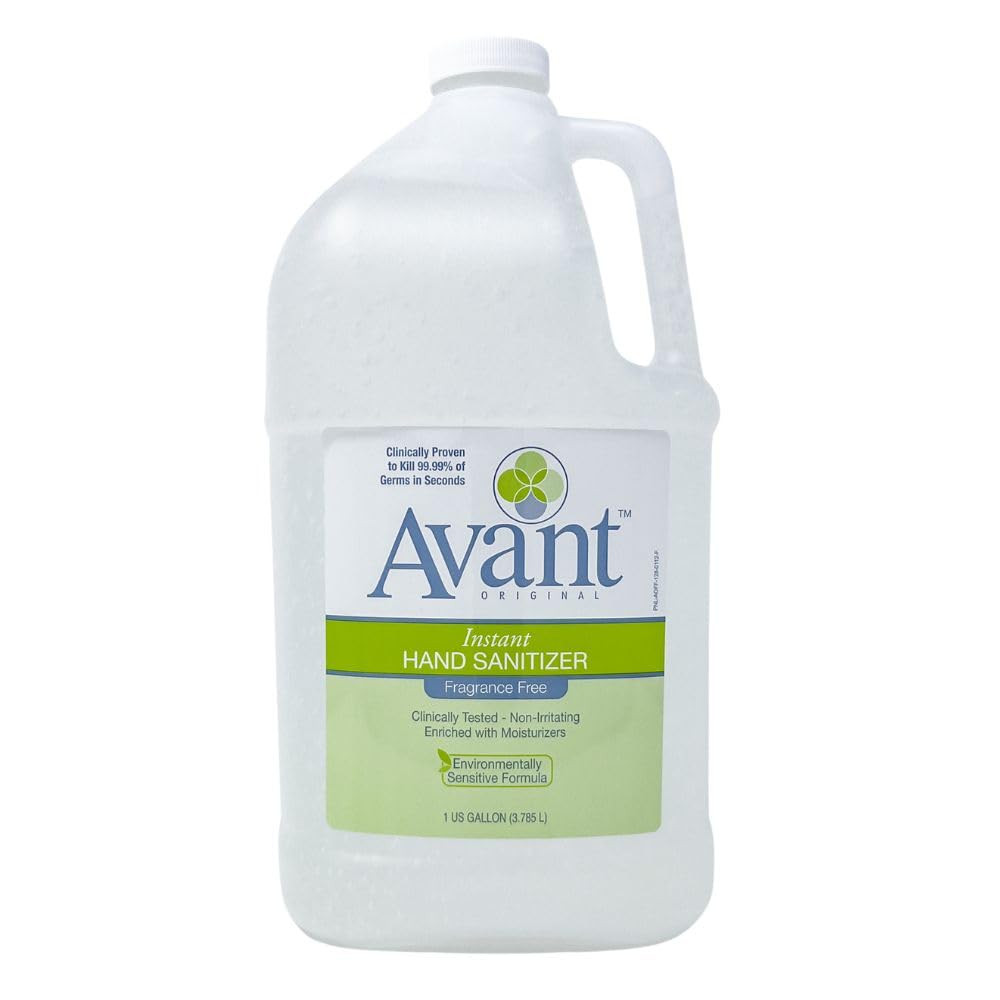 Avant® Original Fragrance Free Gel Hand Sanitizer, 4-Pack 1 gallon bulk refill