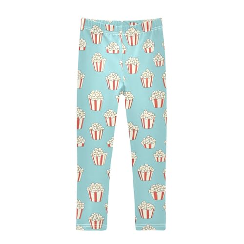 Wusikd Popcorn Girls' Leggings Toddler Doodles Kids Yoga Pants Dance Active Tights 4T