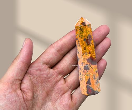 Image of Amazing Gemstone Fruit Jasper Crystal Towers - Natural Healing Crystal Point Obelisk for Reiki Healing and Crystal Grid (3 inch to 4 inch INCH)