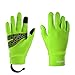 Kids Cycling Gloves Bike Gloves for Boys Girls Children Biking Gloves with Touch Screen Full Finger MTB Winter Warm Outdoor Sports Bicycle Gloves Green Size L